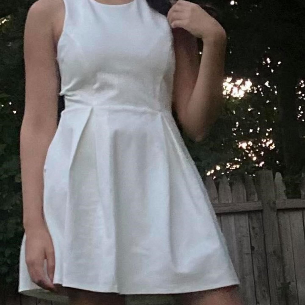 Lulus Cutout and About White Skater Dress